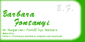 barbara fontanyi business card